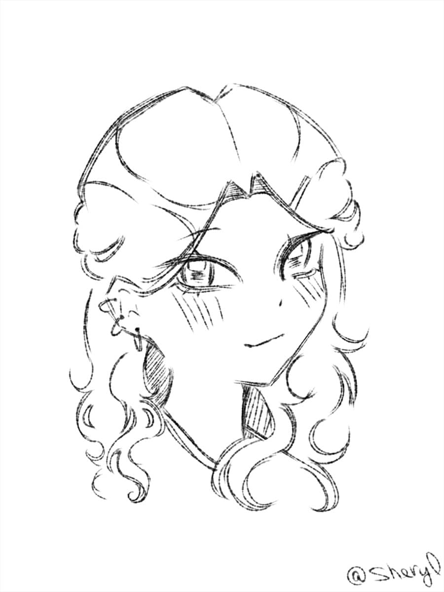 Fan portrait sketch by Sheryl