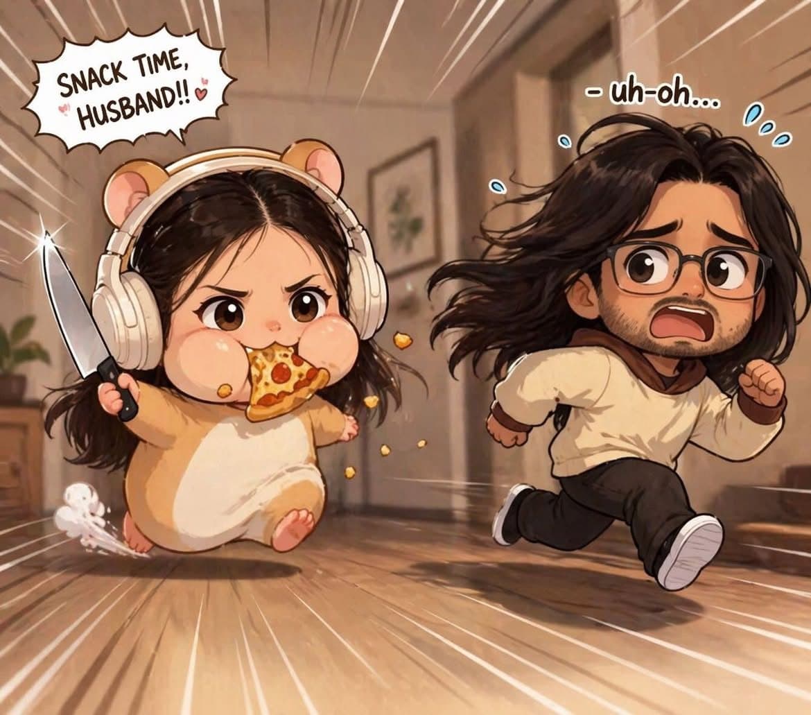 Chibi comic — Snack time, husband!