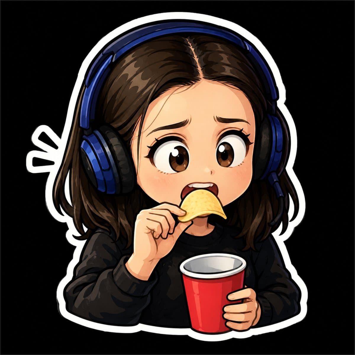 Chibi sticker — snack break